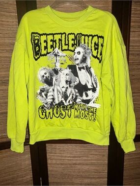 Beetlejuice Neon Green Graphic Sweatshirt